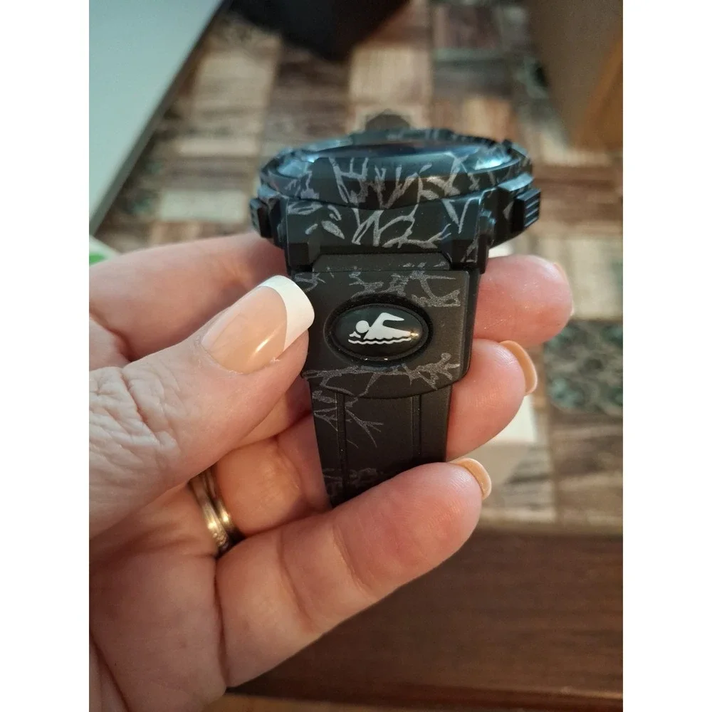 NIB Lavaredo Mens Digital Watch. Blk/Grey,LED Backlight,date,alarm,stopwatch.